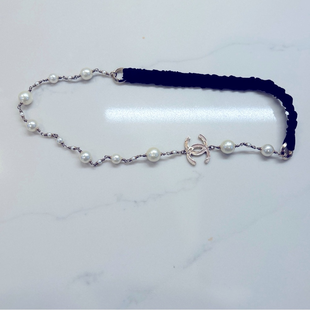 Authentic Chanel pearl headband